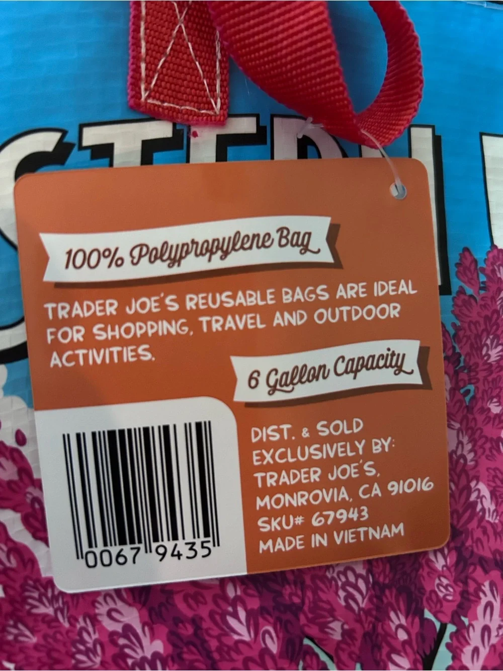 2024 Trader Joe’s Oklahoma Reusable Grocery Tote Bag - Blue
